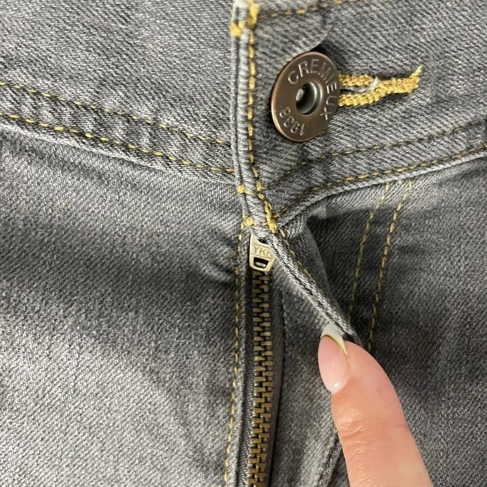 Cremieux Premium Denim Jeans Men's Slim Fit Stretch Gray 38x32